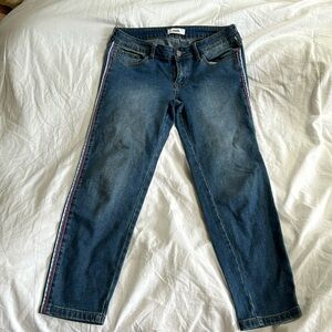 Cropped trimmed jeans